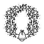 Wax Seal Stamp - Holiday Bell Wreath
