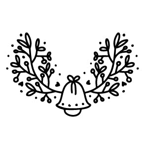 Wax Seal Stamp - Holiday Bell Laurel