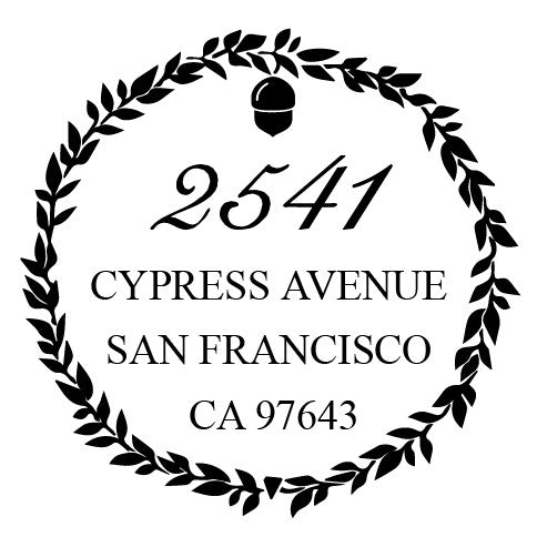 Address Embosser - Acorn Wreath