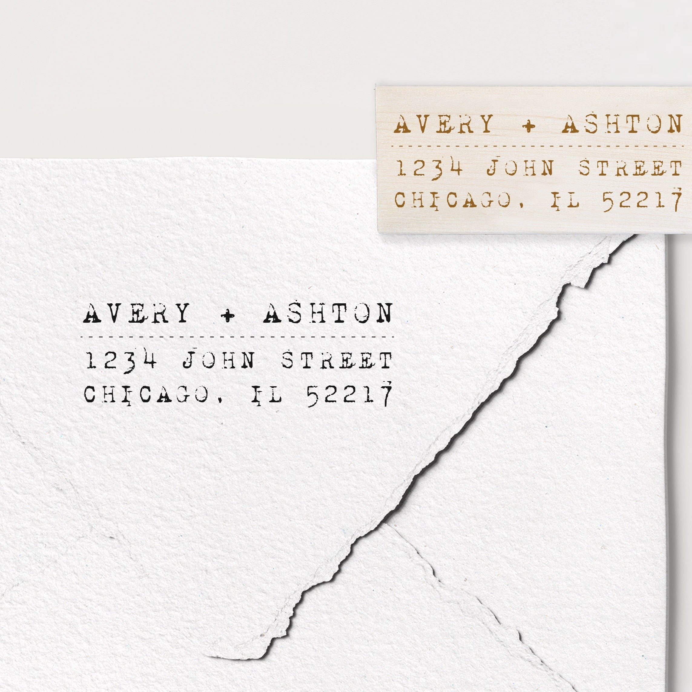 Typewriter Address Stamp