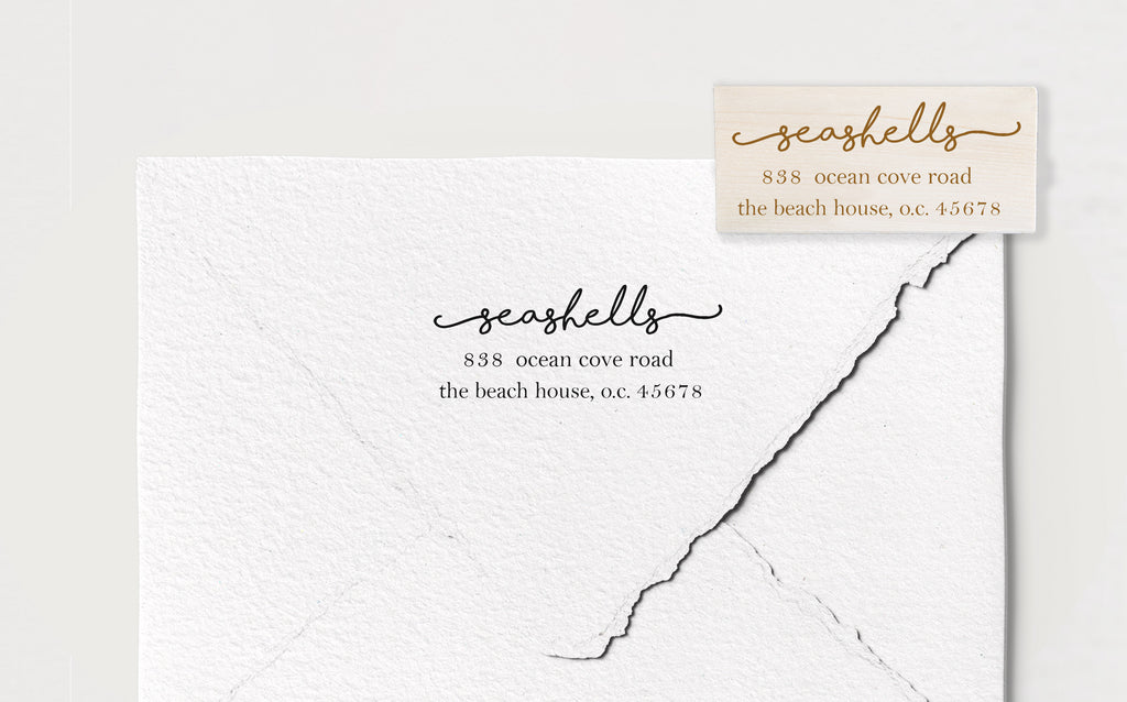 Seashells Address Stamp