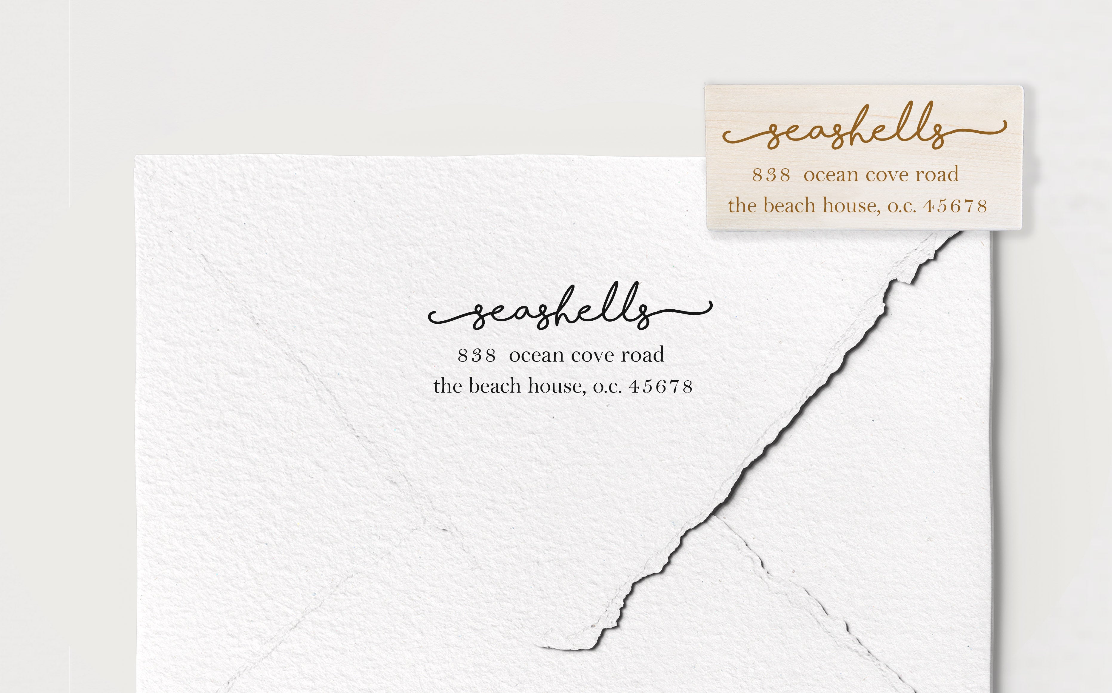 Seashells Address Stamp