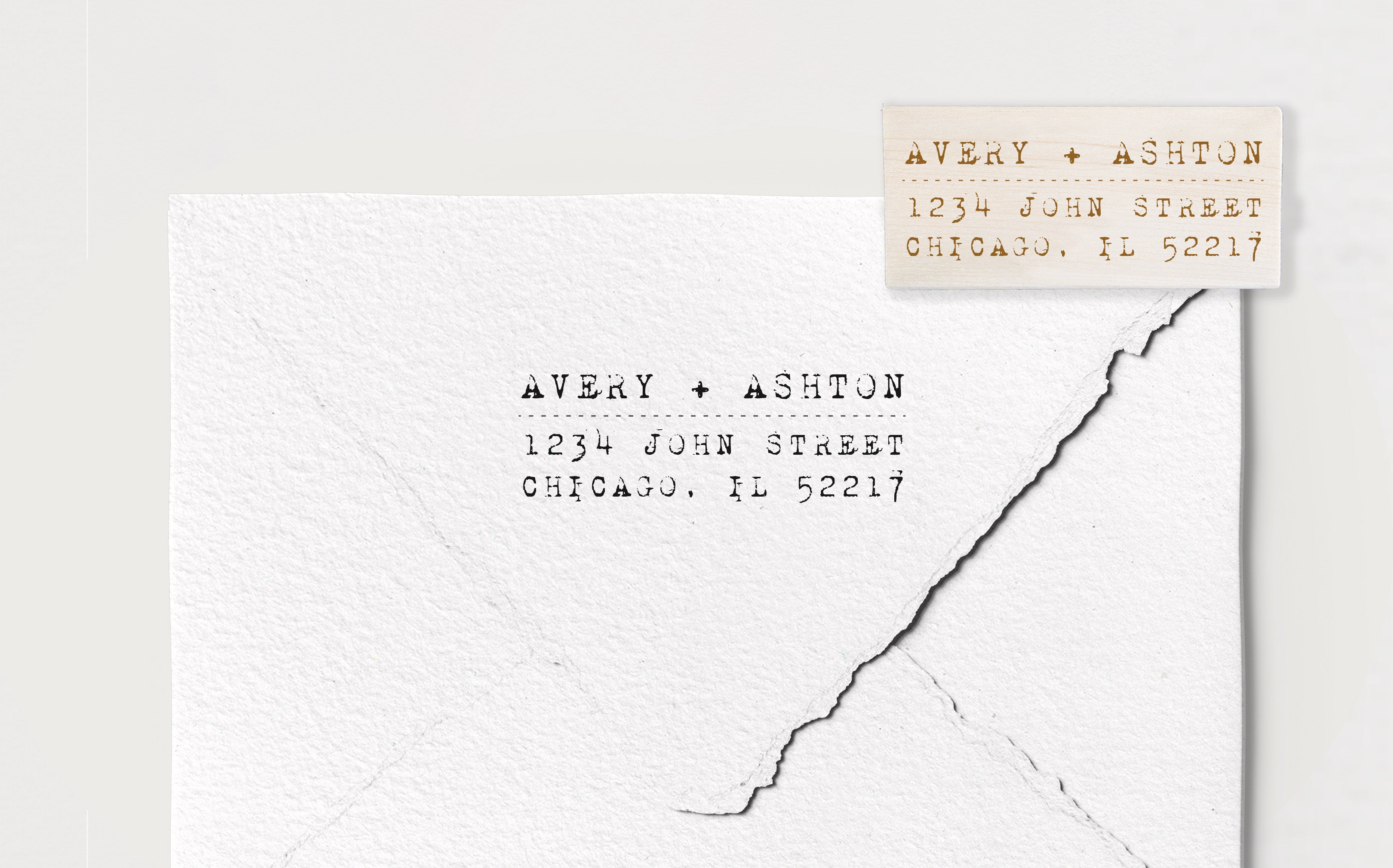 Typewriter Address Stamp
