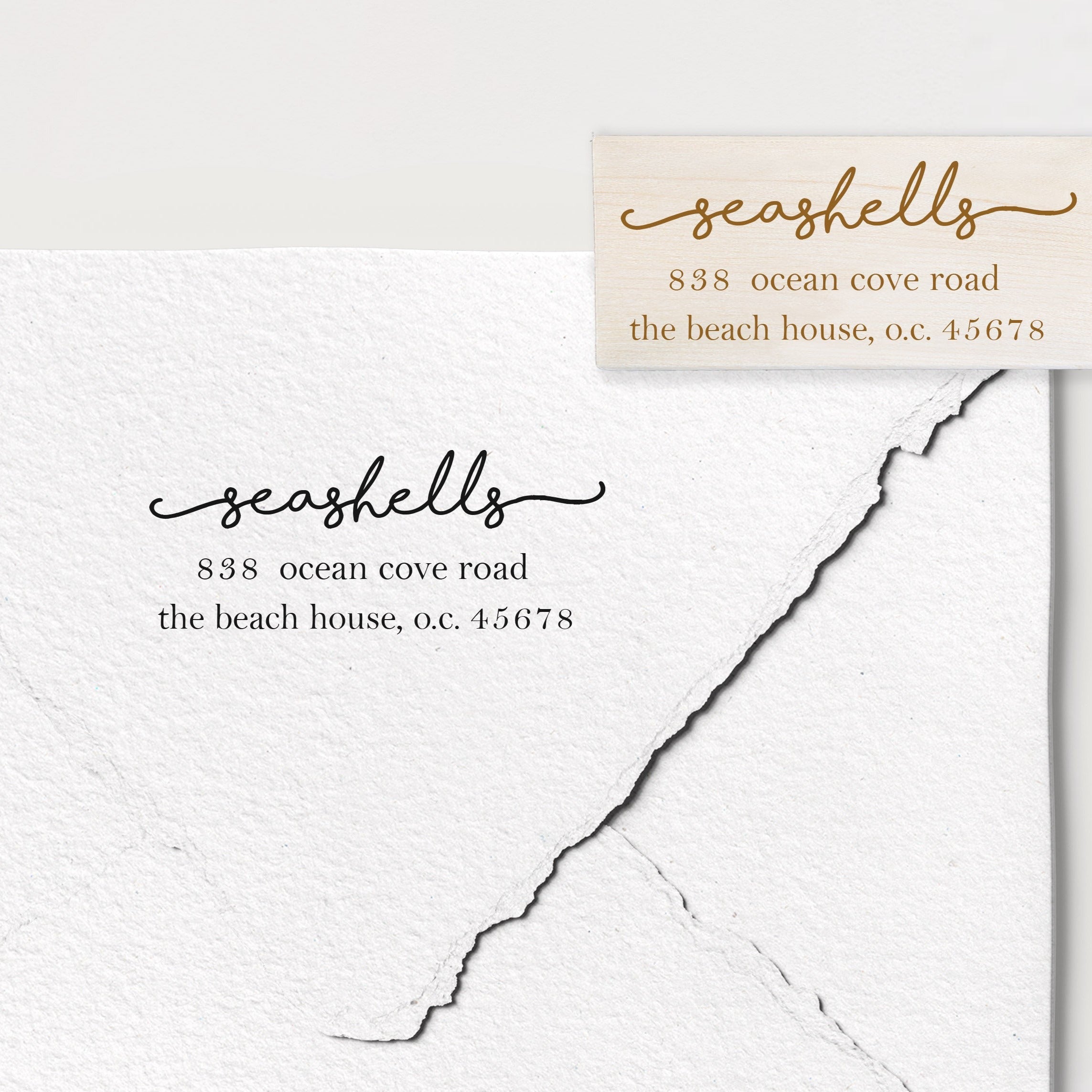 Seashells Address Stamp