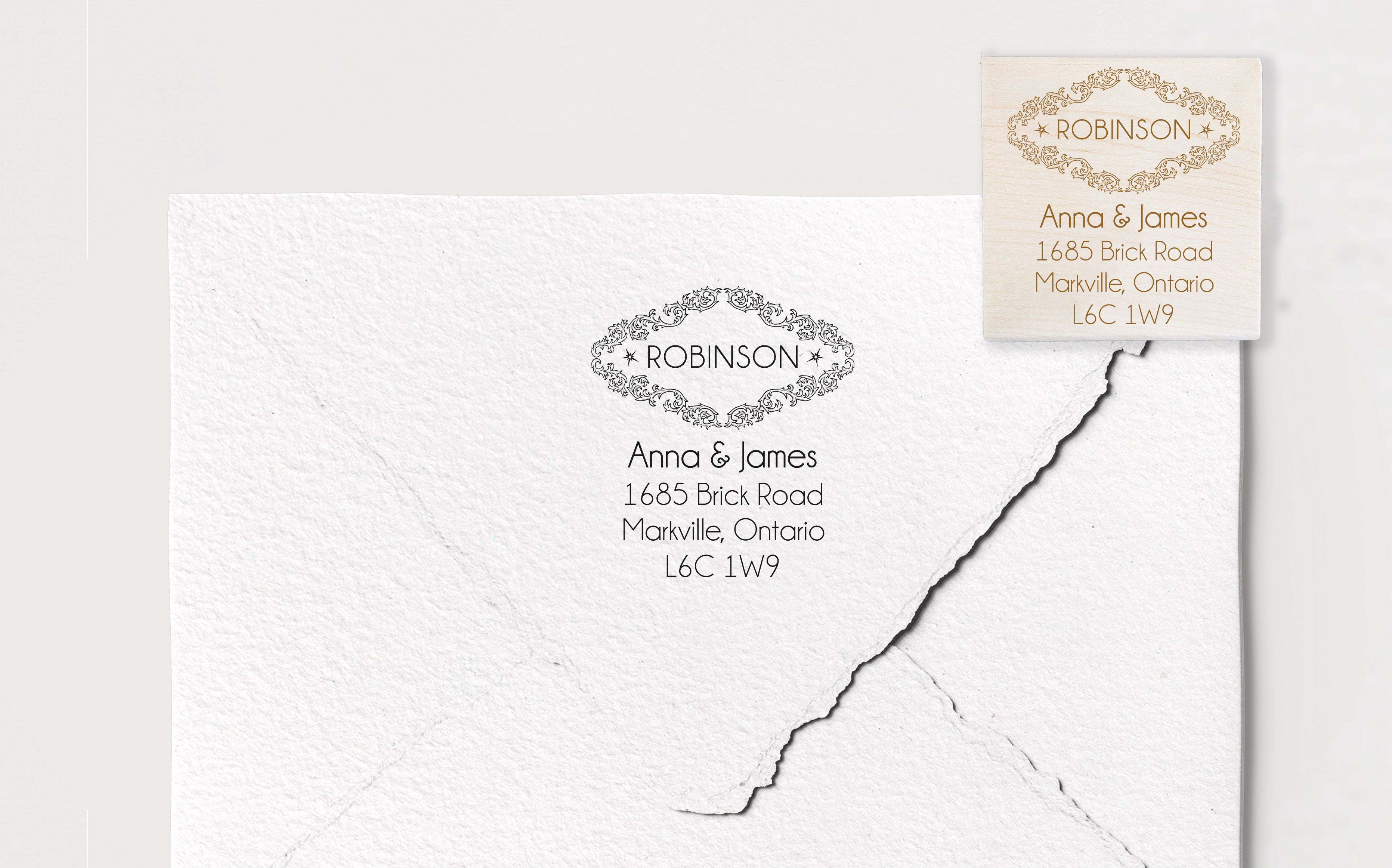 Anna & James Address Stamp