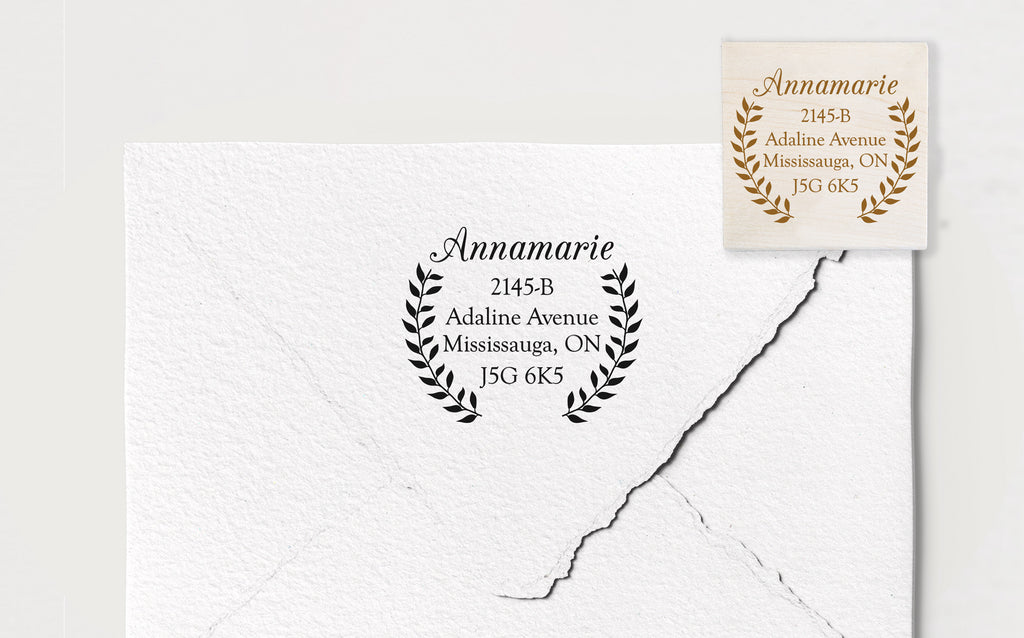 Laurel Address Stamp