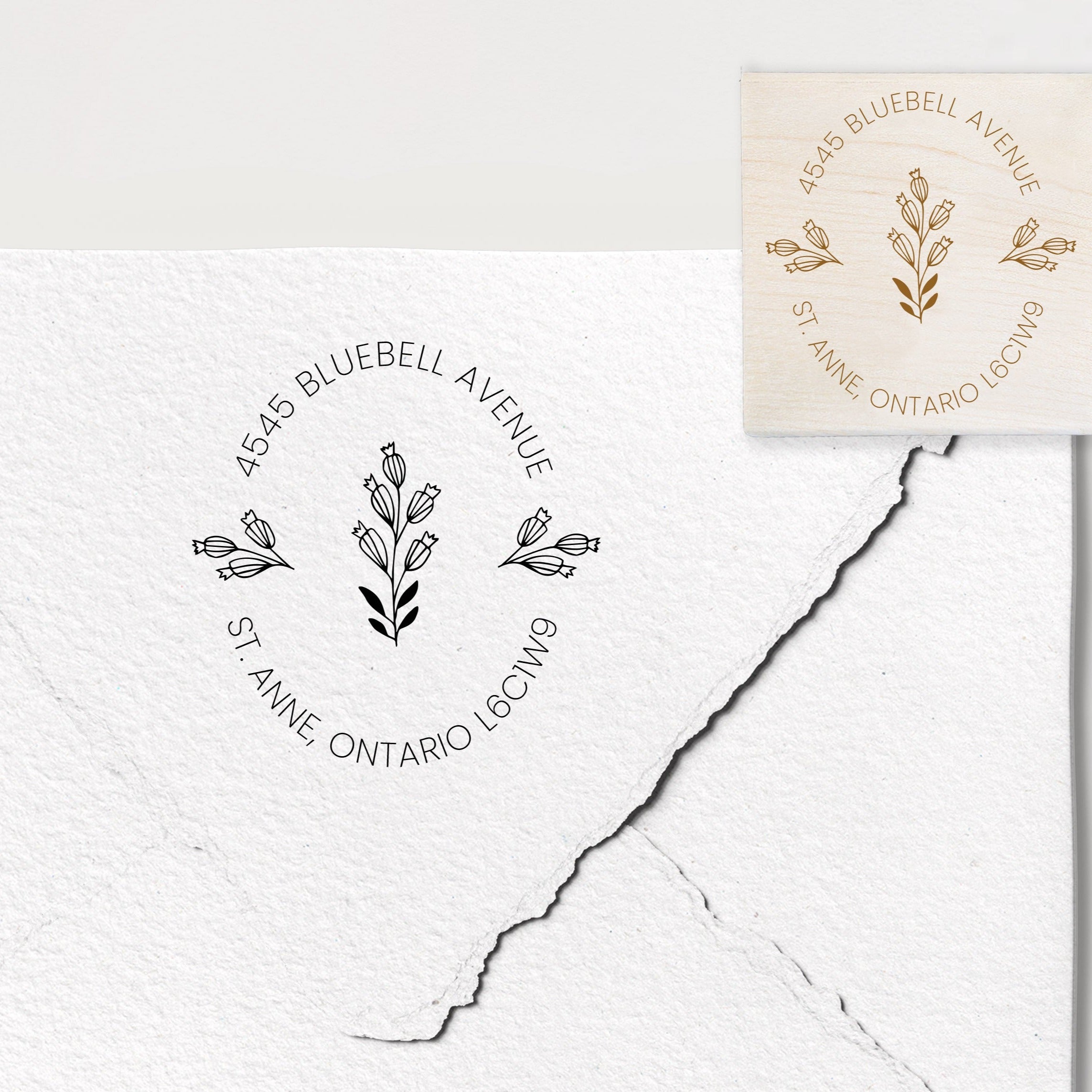 Bluebells Address Stamp