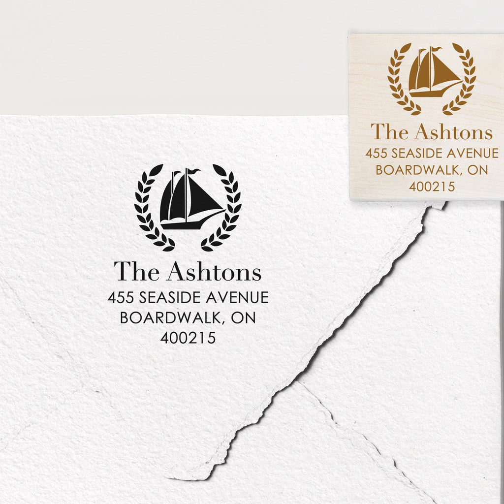 Sailboat Address Stamp
