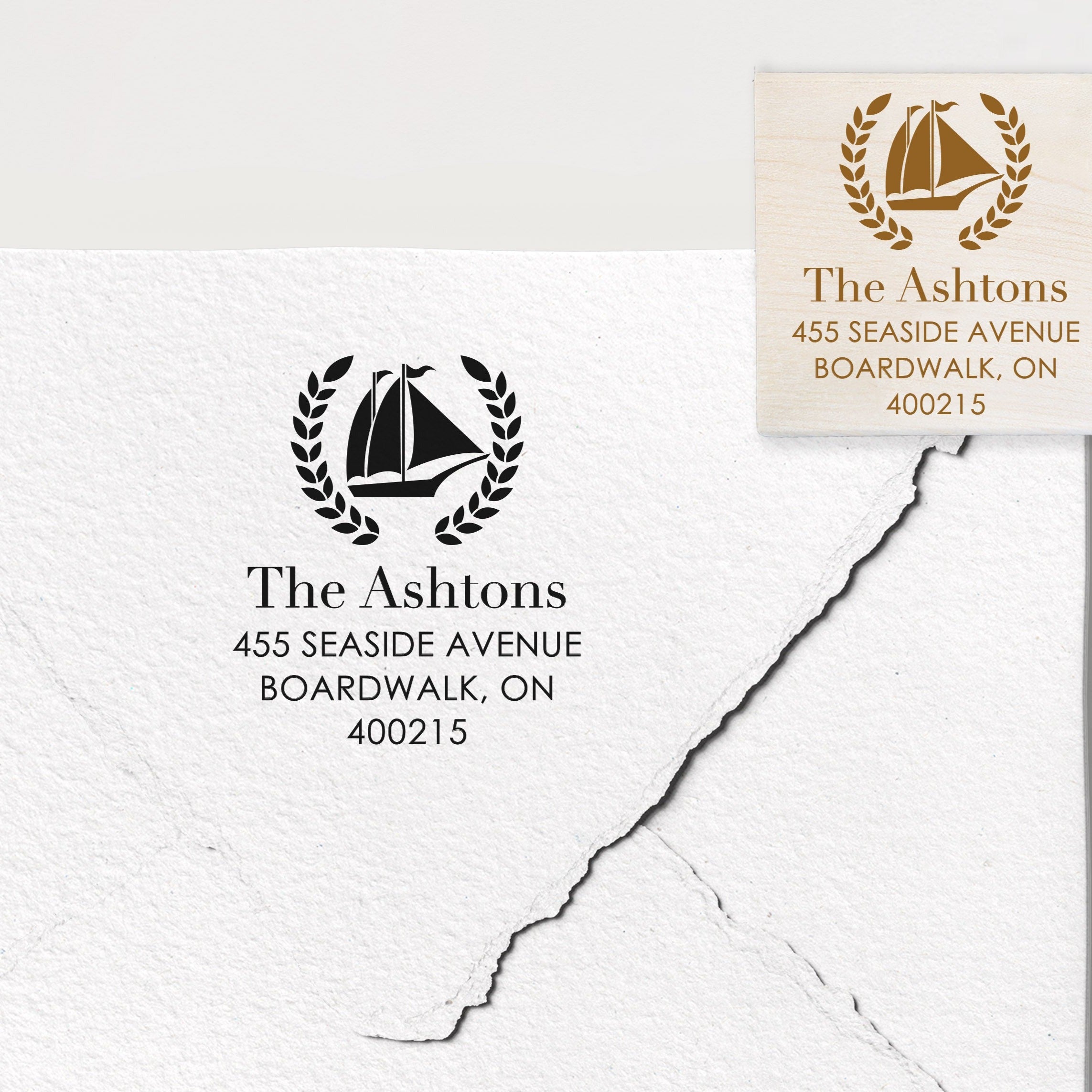 Sailboat Address Stamp