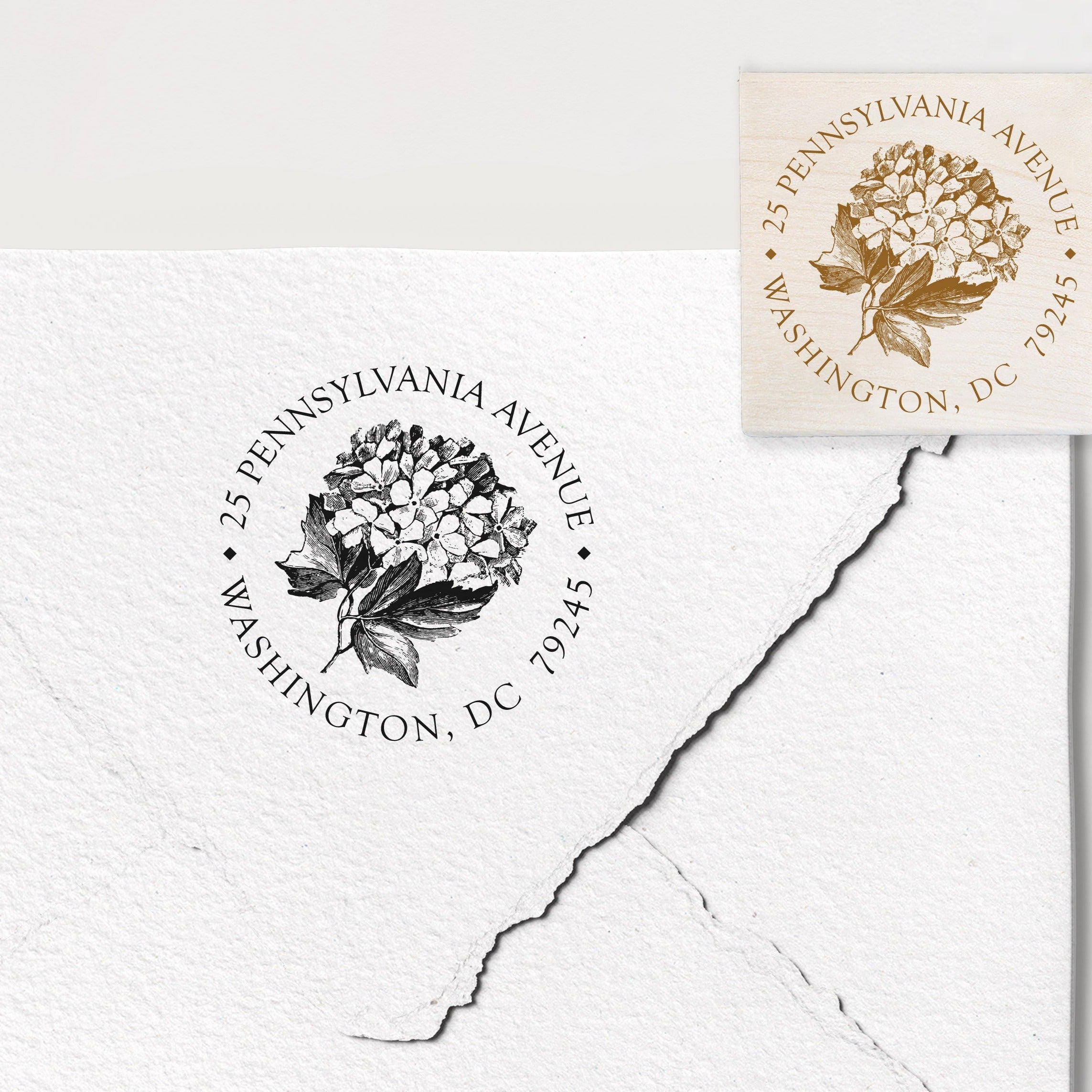 Bouquet Address Stamp