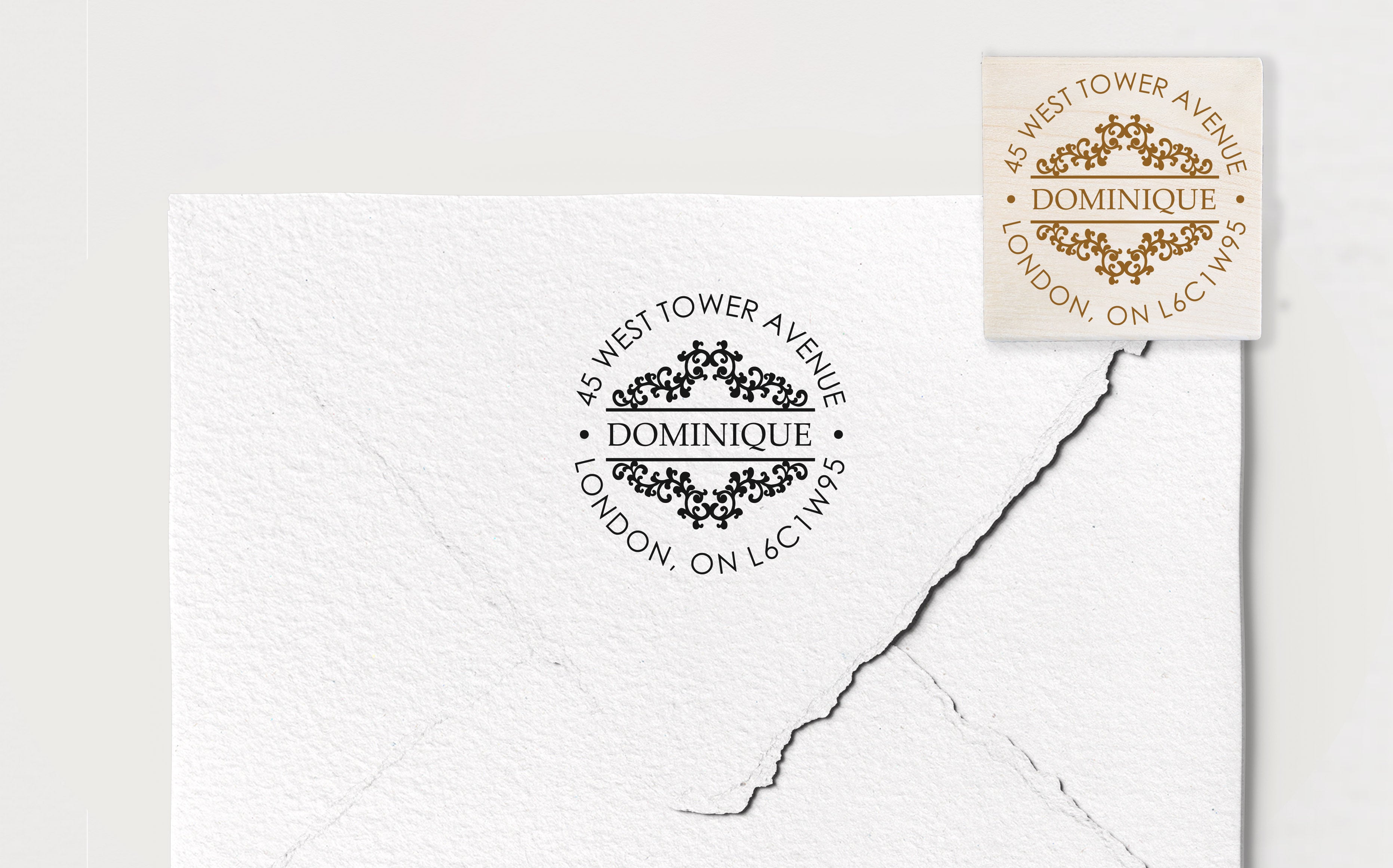 Dominique Address Stamp