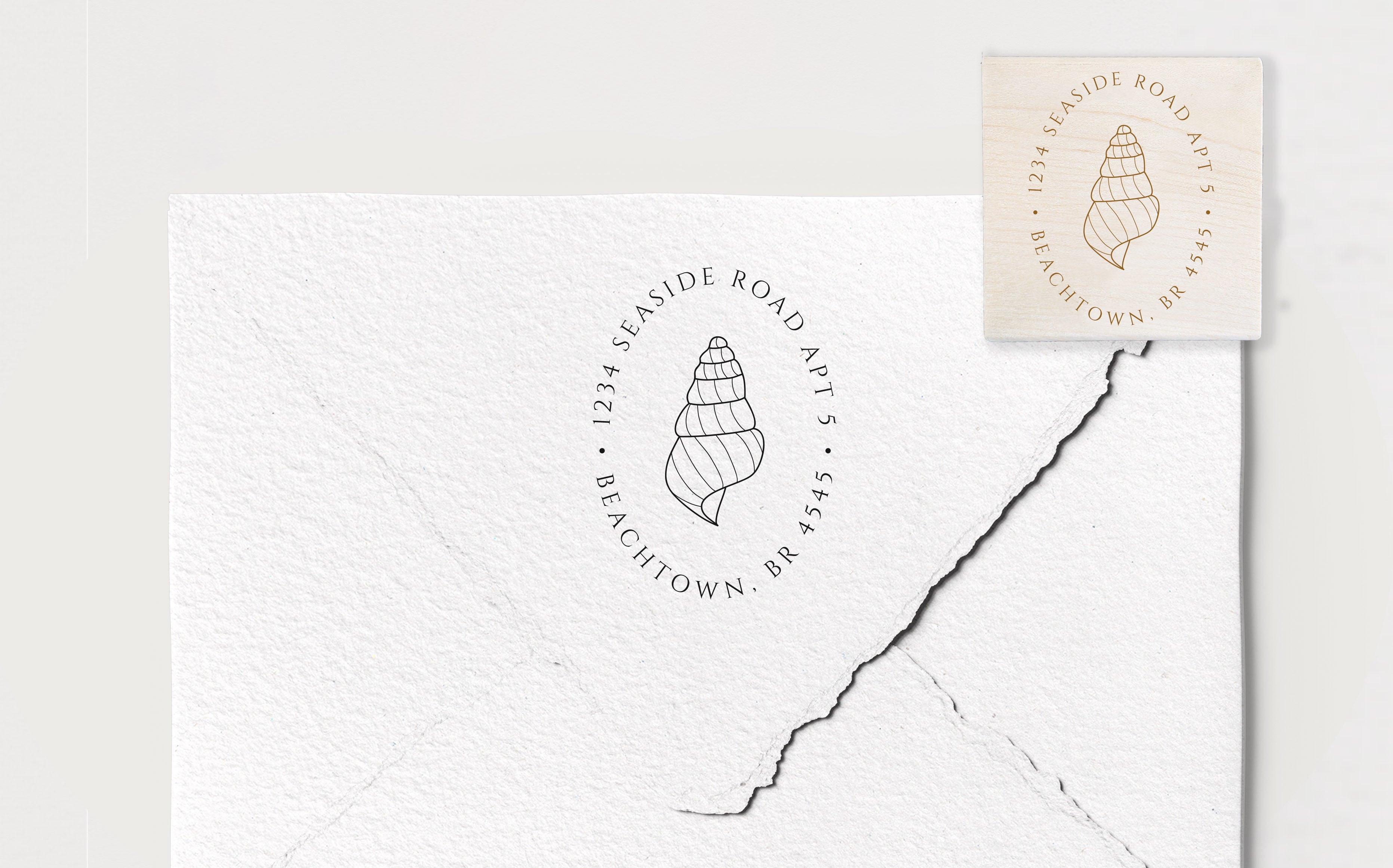 Seashell Address Stamp