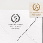 Stamp - Wreath Initial