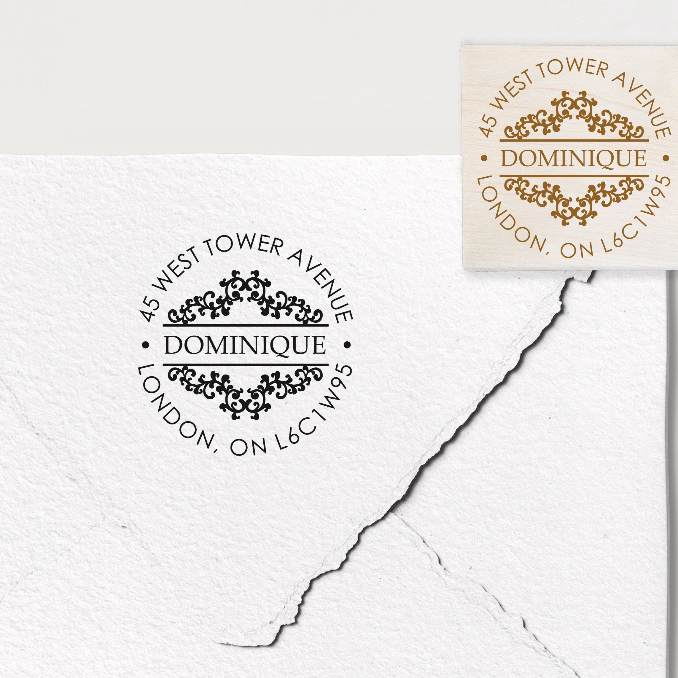 Dominique Address Stamp