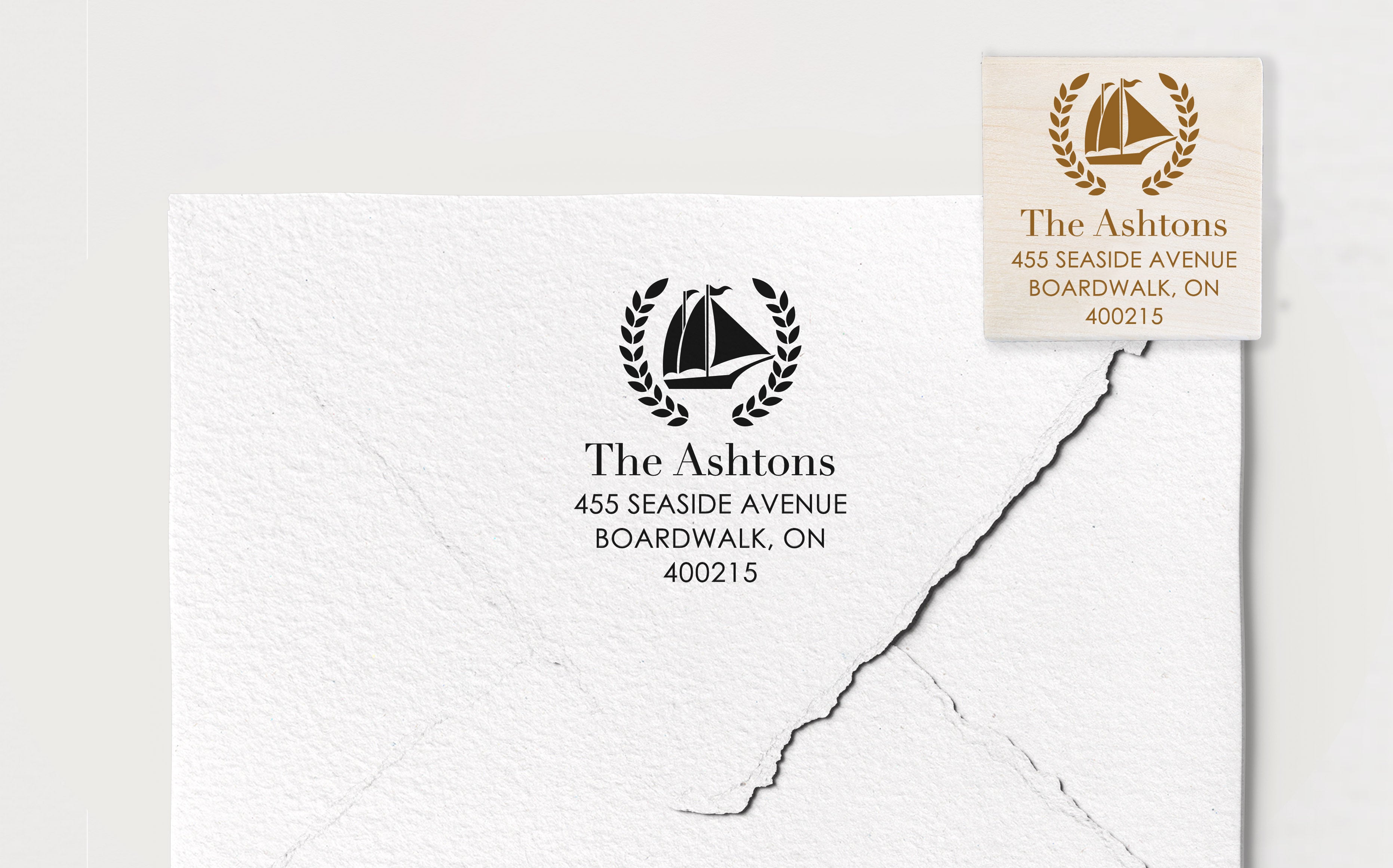 Sailboat Address Stamp