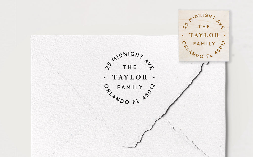 Taylor Family Address Stamp