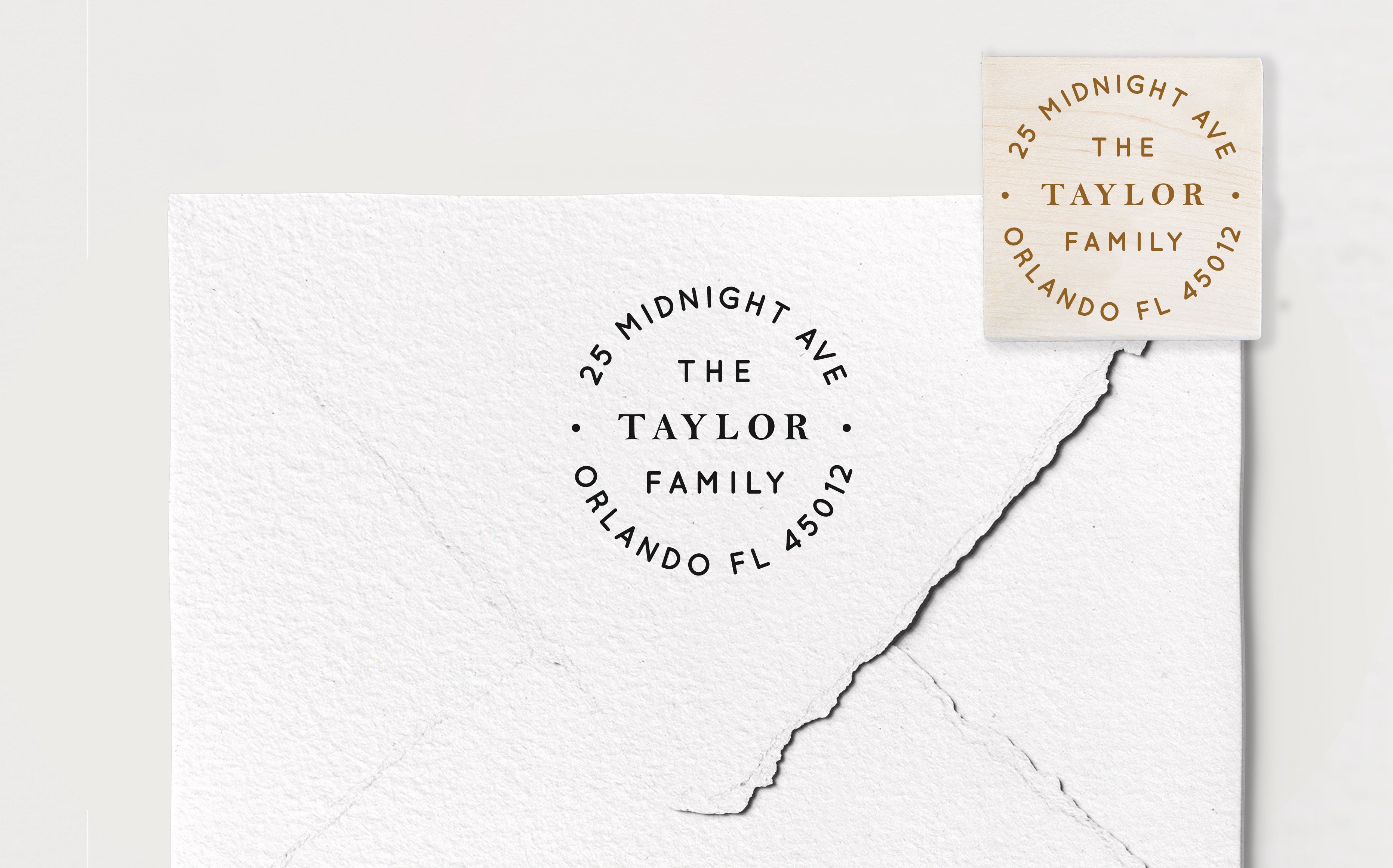 Taylor Family Address Stamp