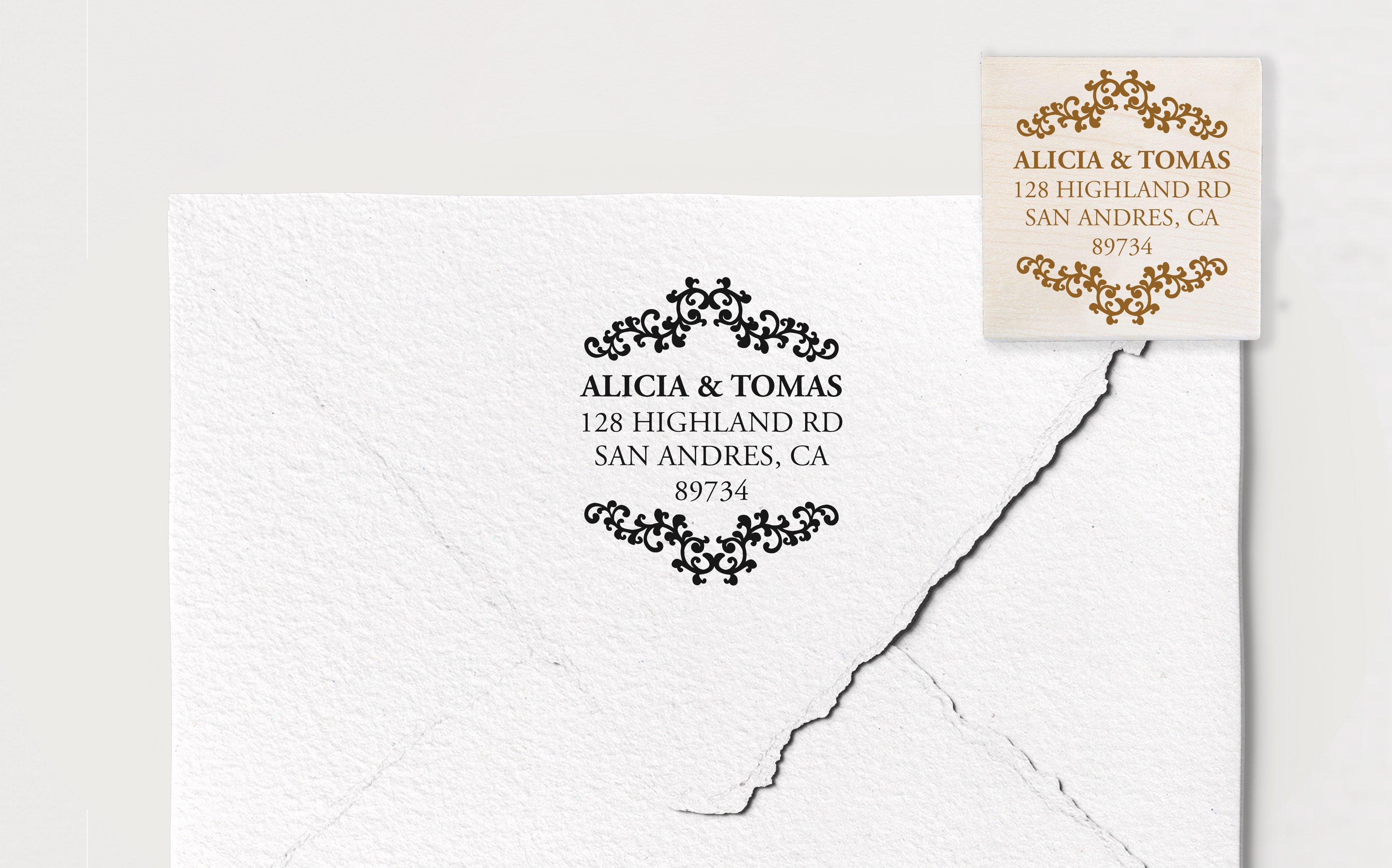 Elegant Borderrs Address Stamp