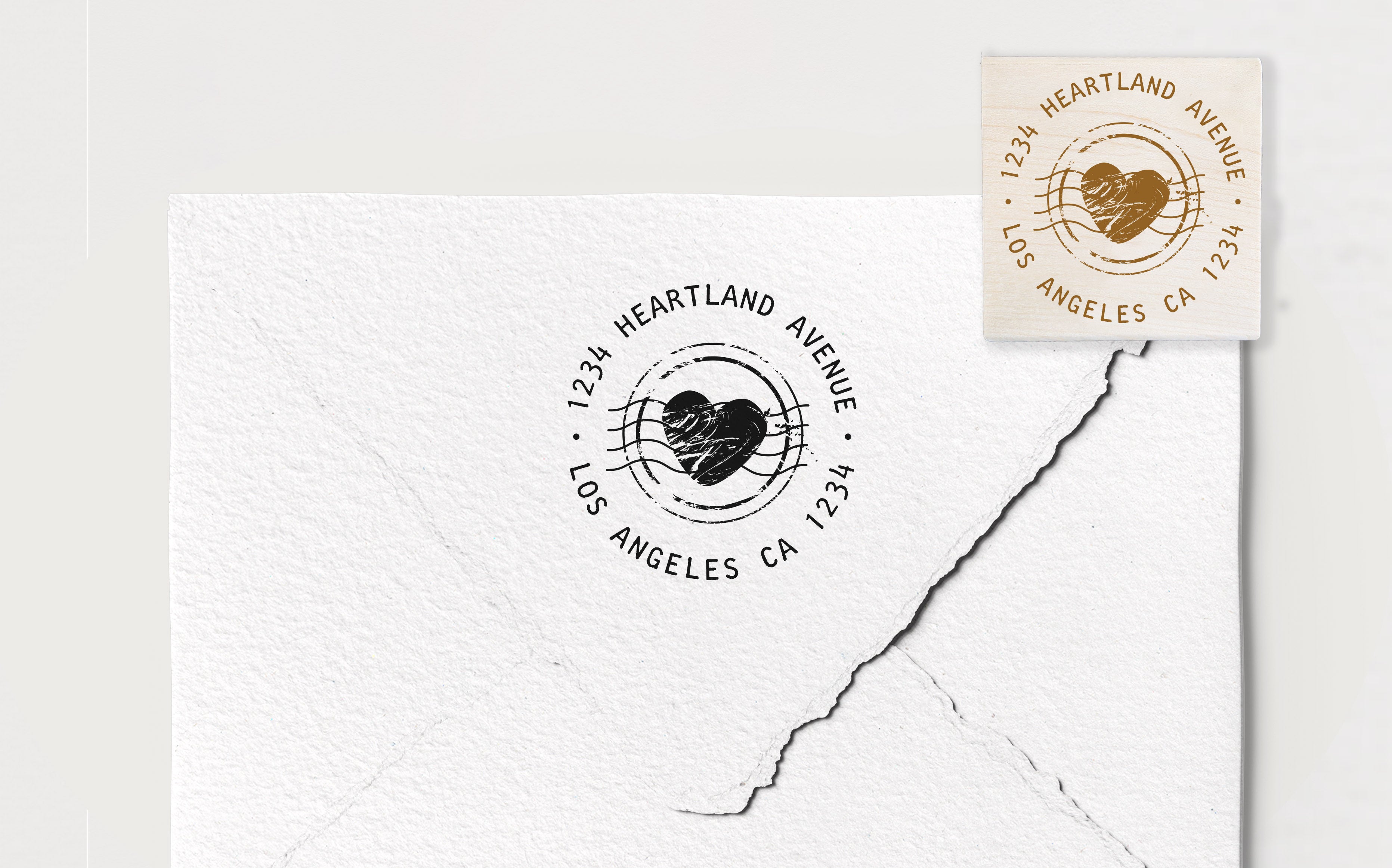 Heart Address Stamp