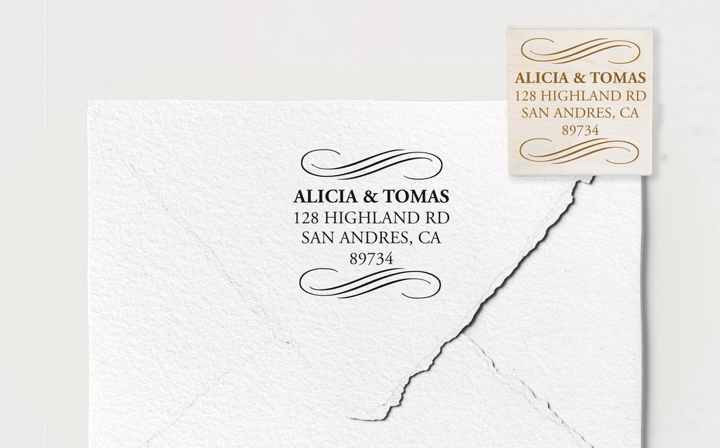 Swirls Address Stamp