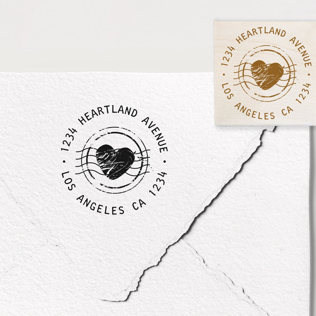 Heart Address Stamp