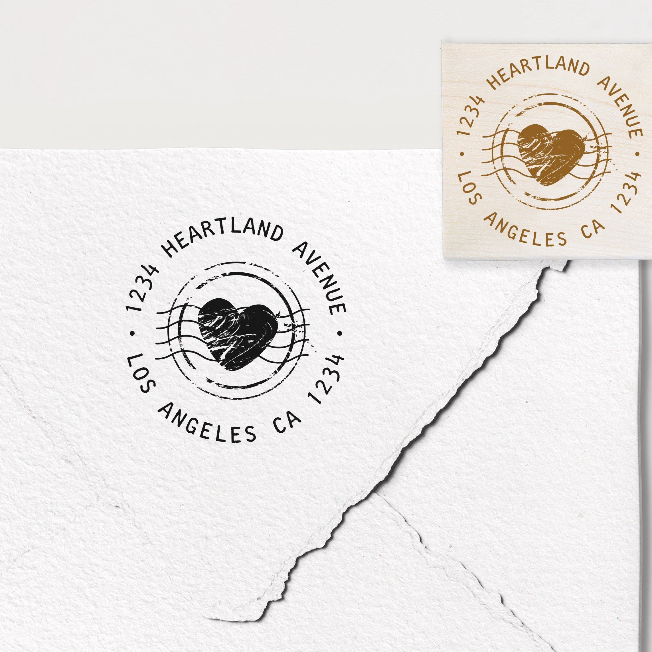 Heart Address Stamp