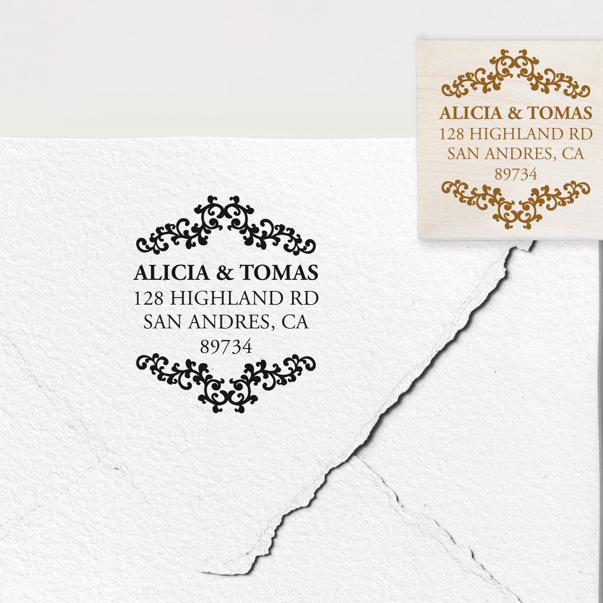 Elegant Borderrs Address Stamp