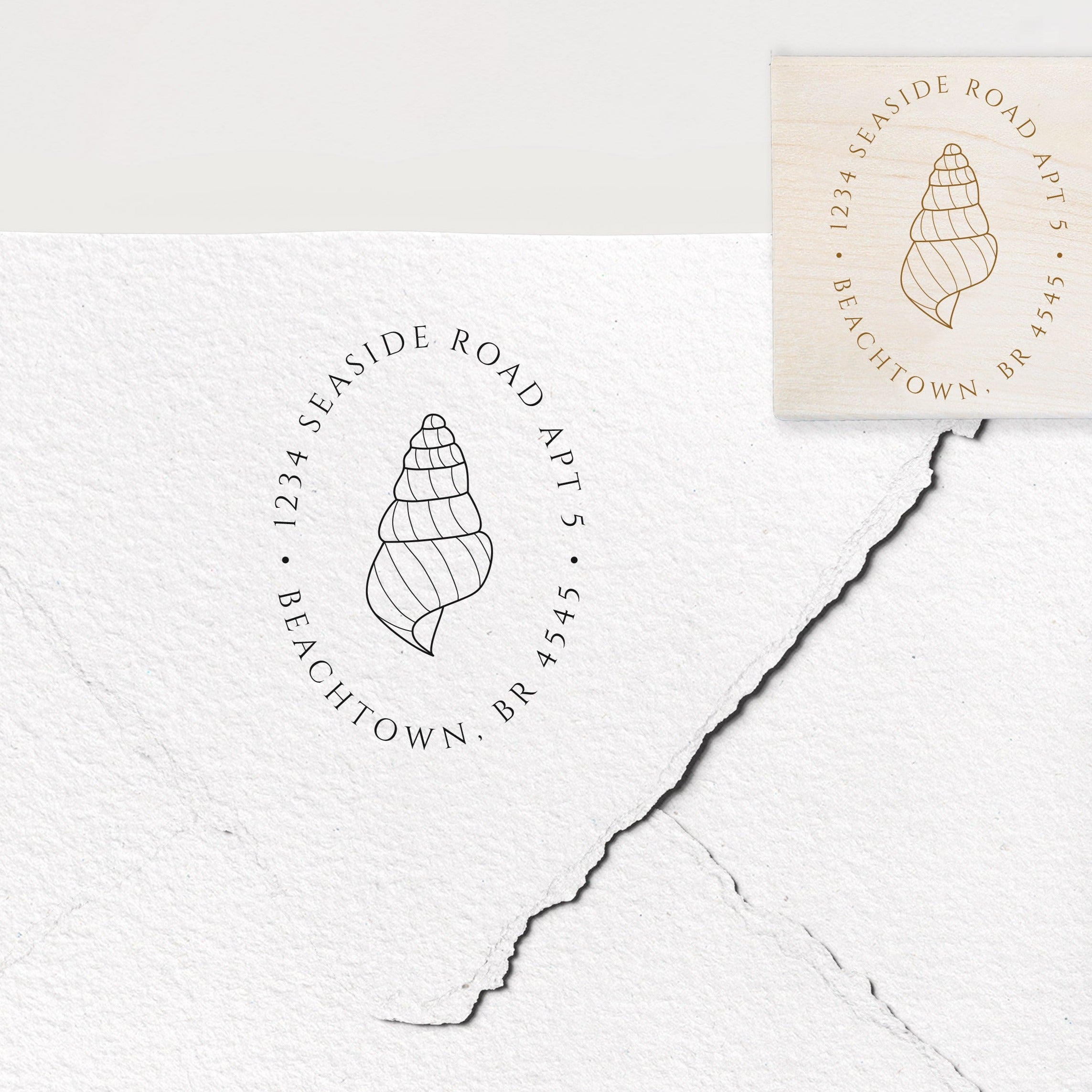 Seashell Address Stamp