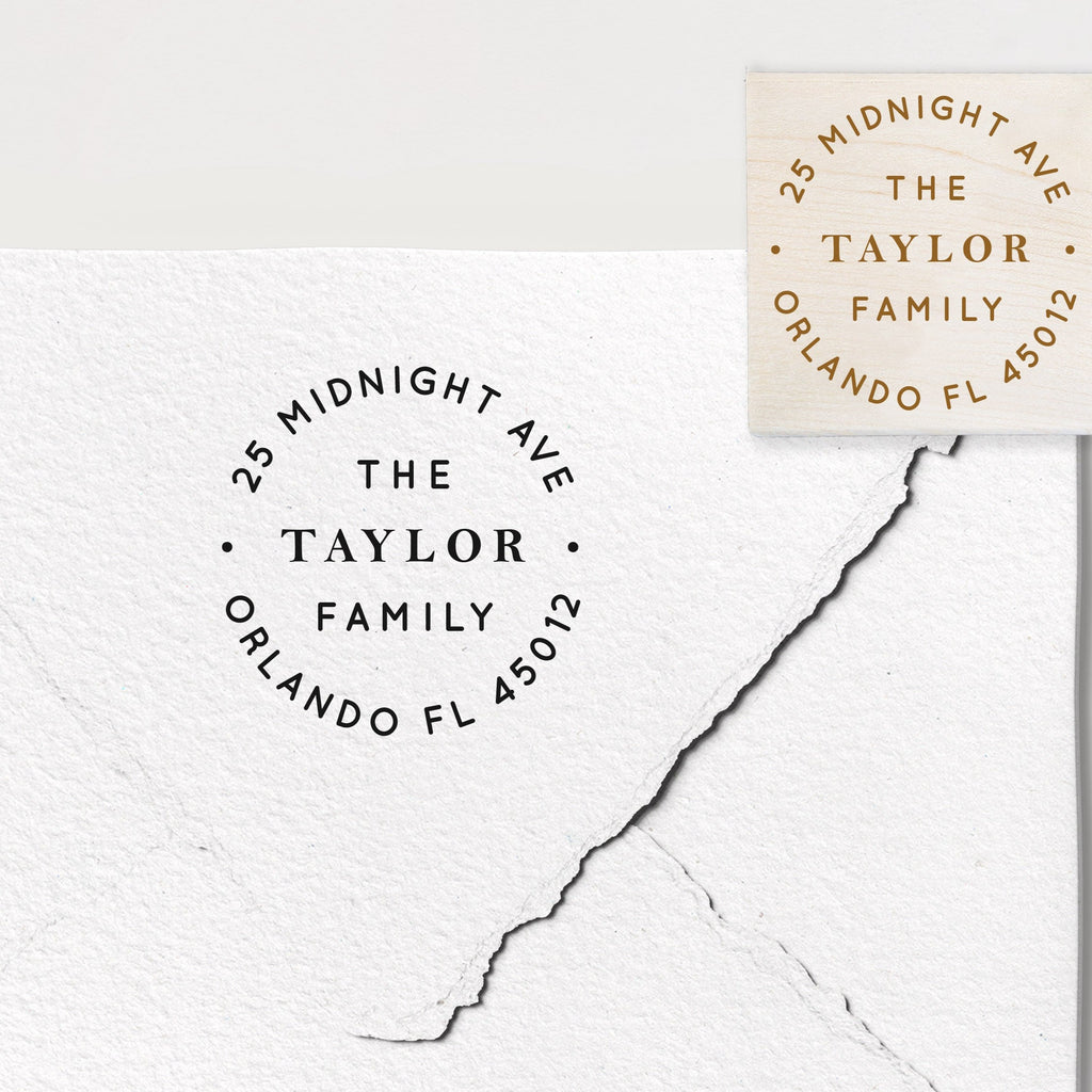 Taylor Family Address Stamp