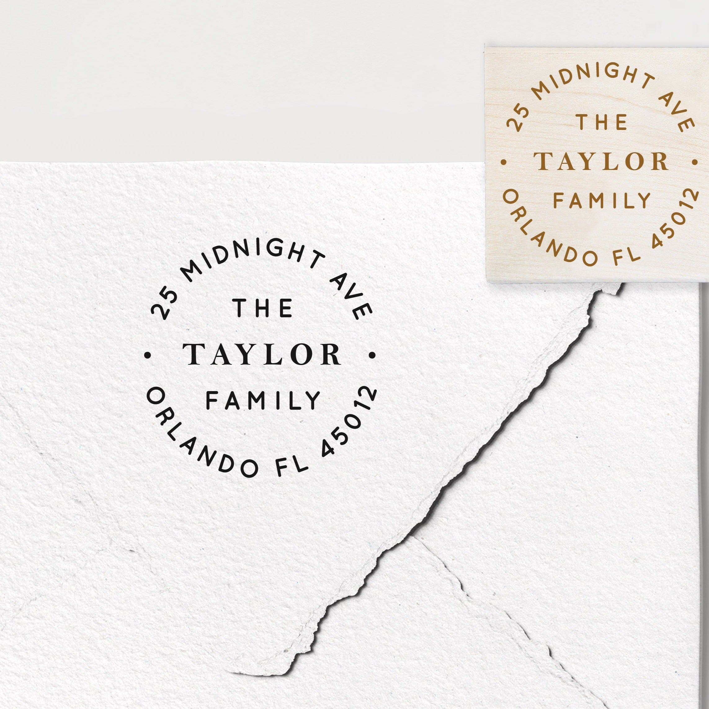 Taylor Family Address Stamp