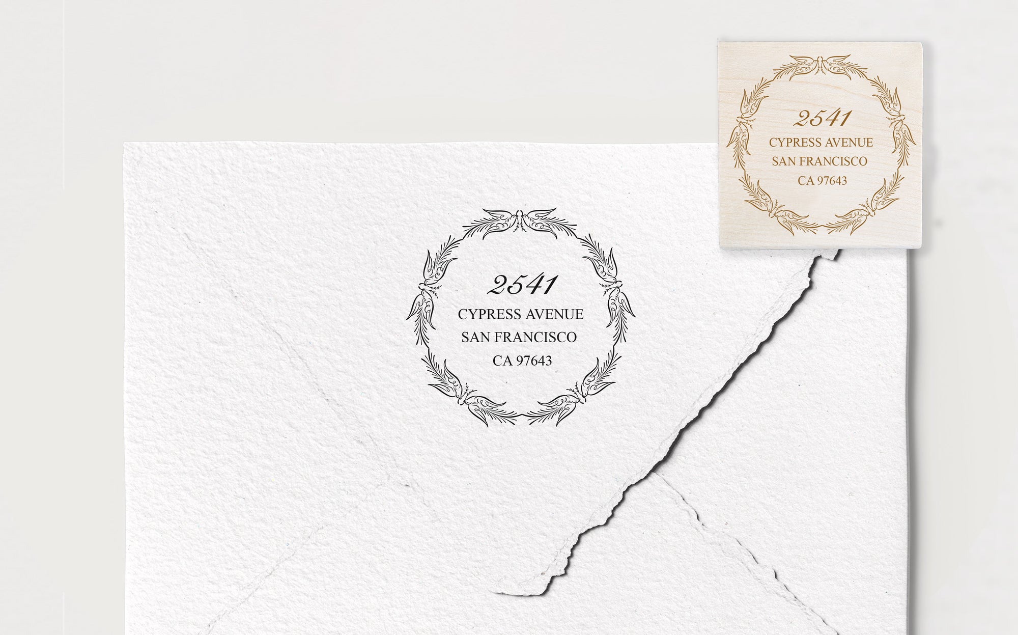 Stamp - Two Birds Wreath