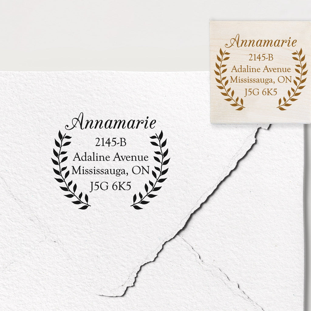 Laurel Address Stamp