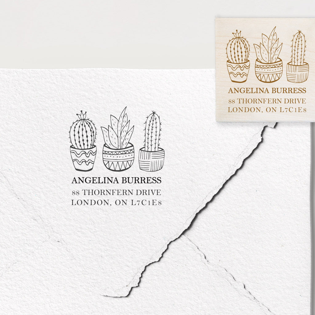Succulents Address Stamp