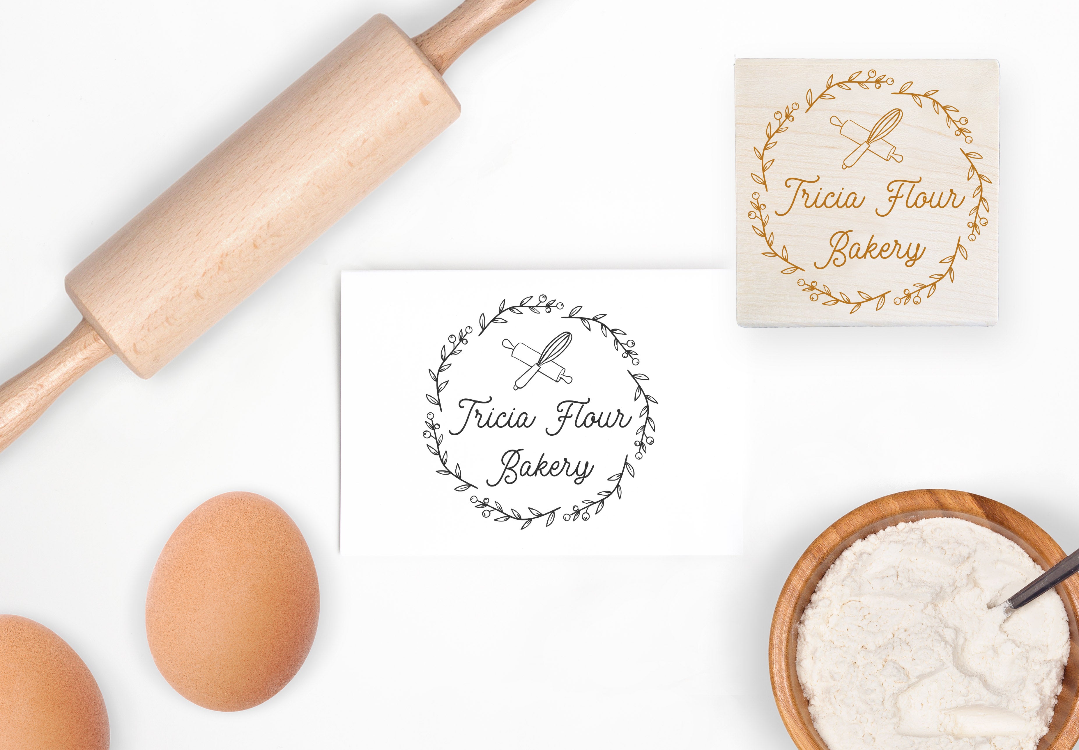 Stamp - Wreath Bakery Logo