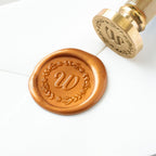 Wax Seal -  Bold Initial Wreath