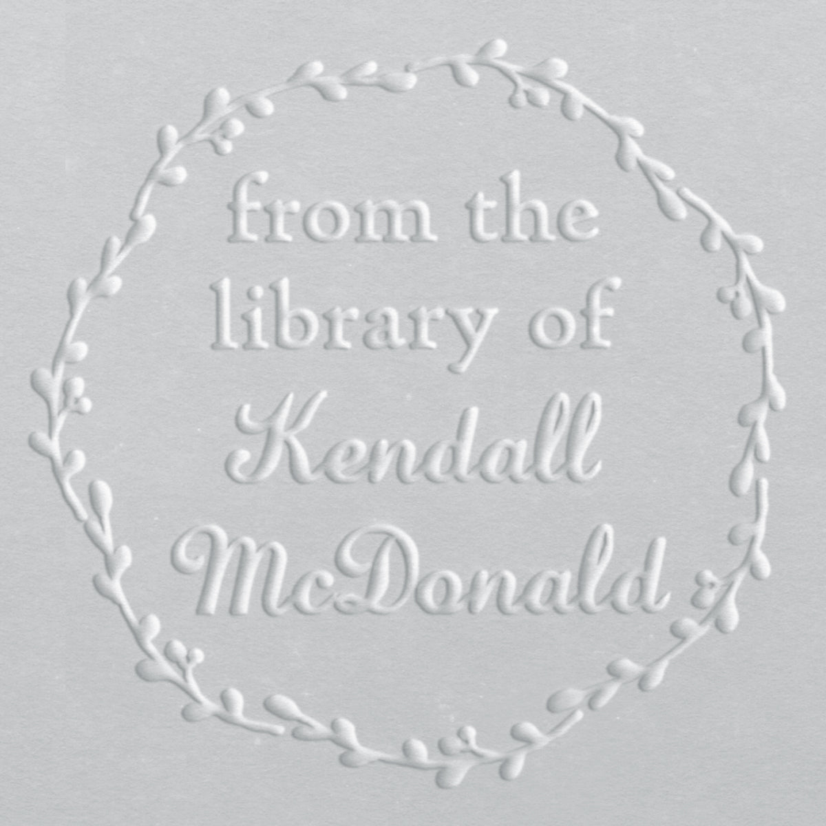 Book Embosser - Kendall Wreath