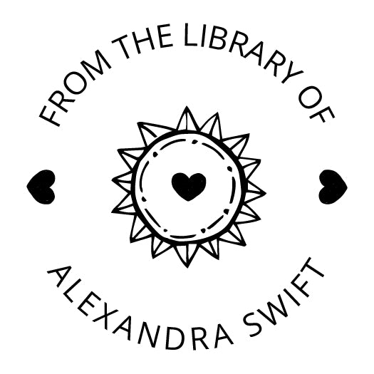 Book Stamp - Sun Heart