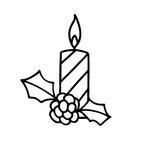 Wax Seal Stamp - Candle with Mistletoe