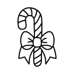 Wax Seal Stamp - Candy Cane with Bow
