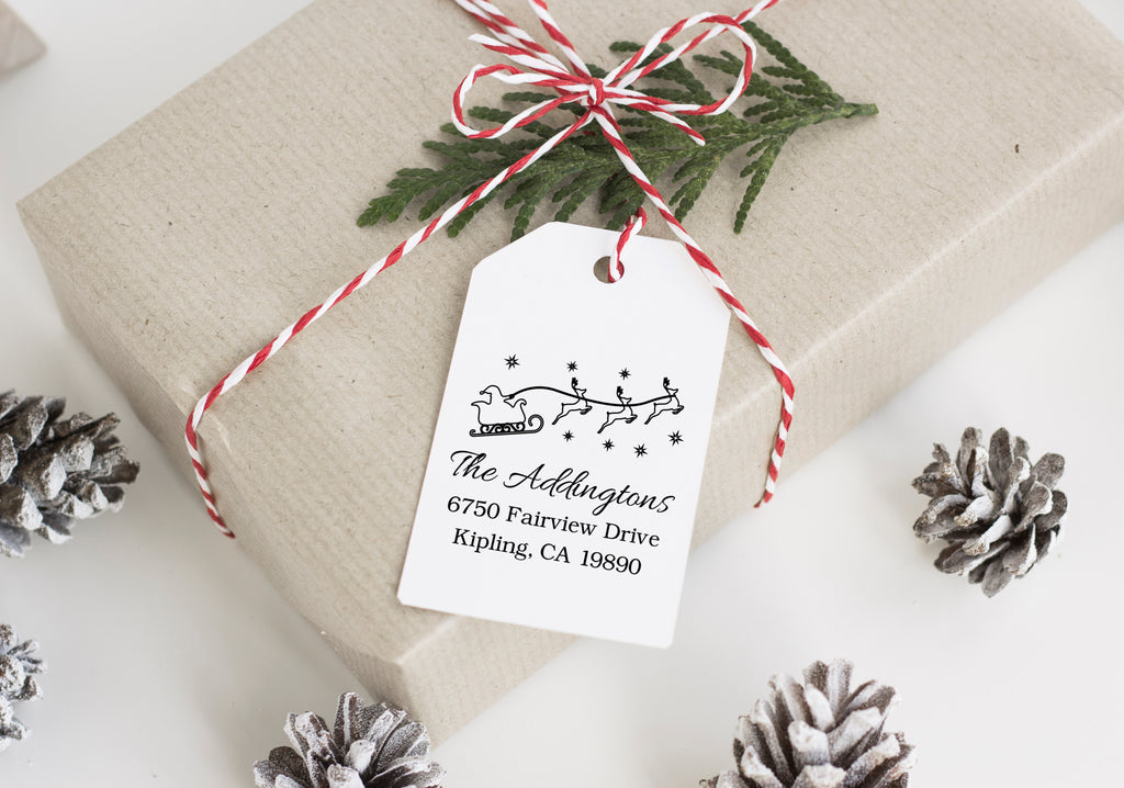 Stamp - Santa with Reindeers