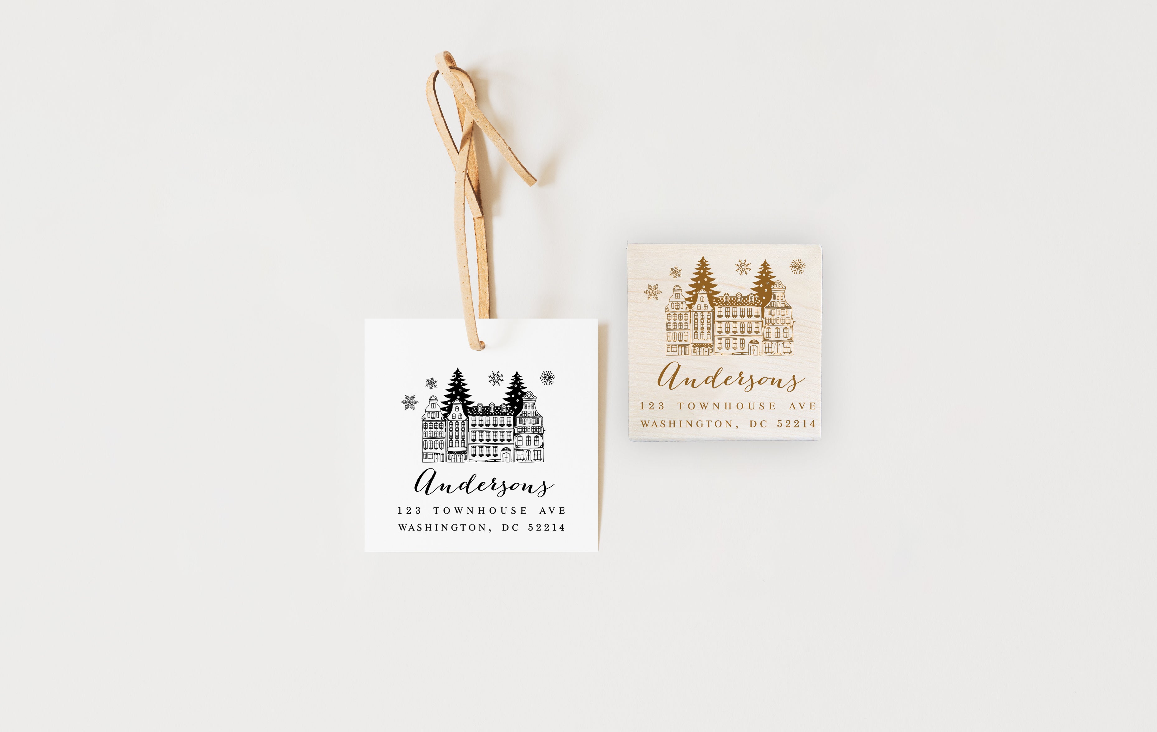Christmas Town Address Stamp