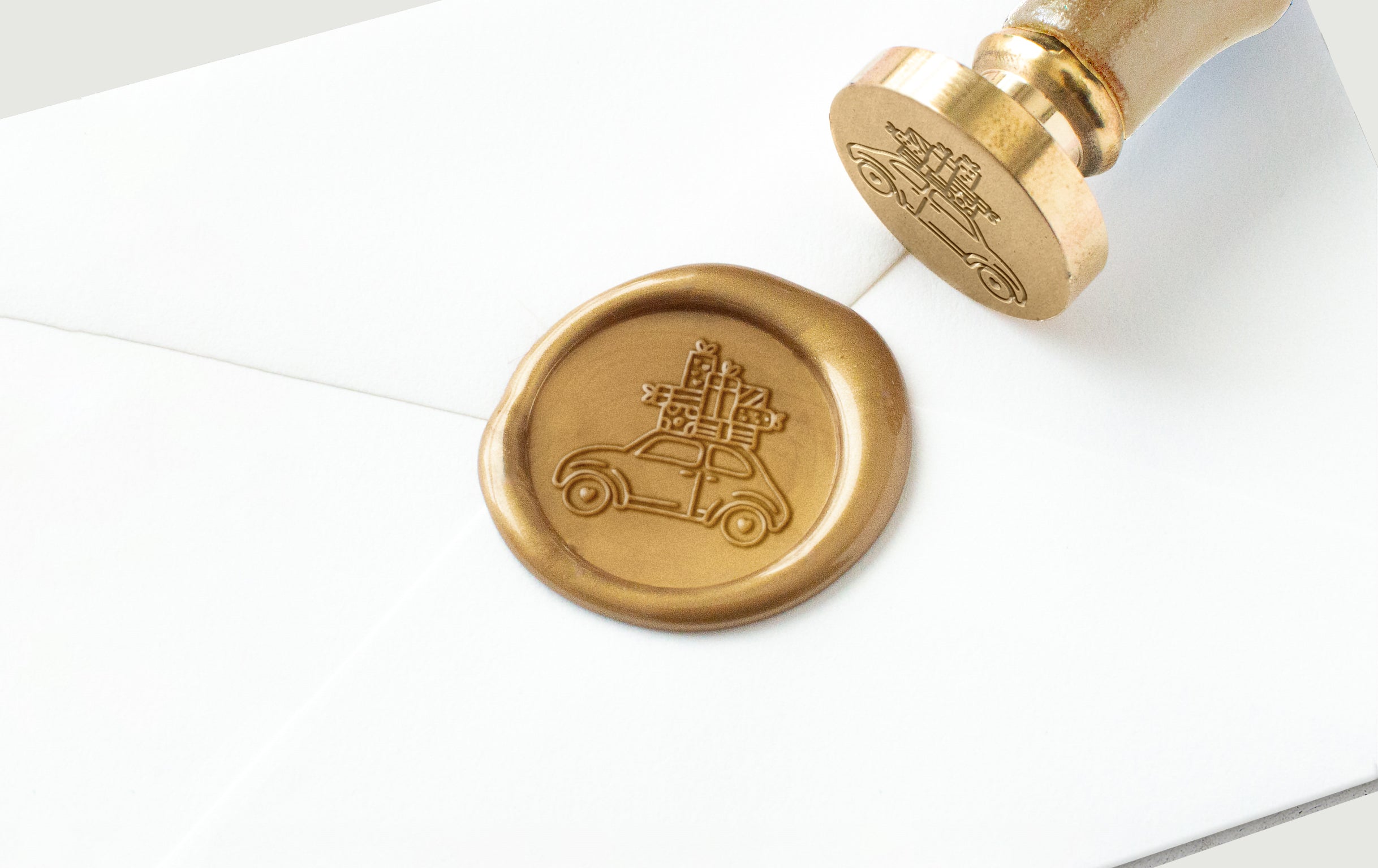 Wax Seal Stamp - Car with Presents