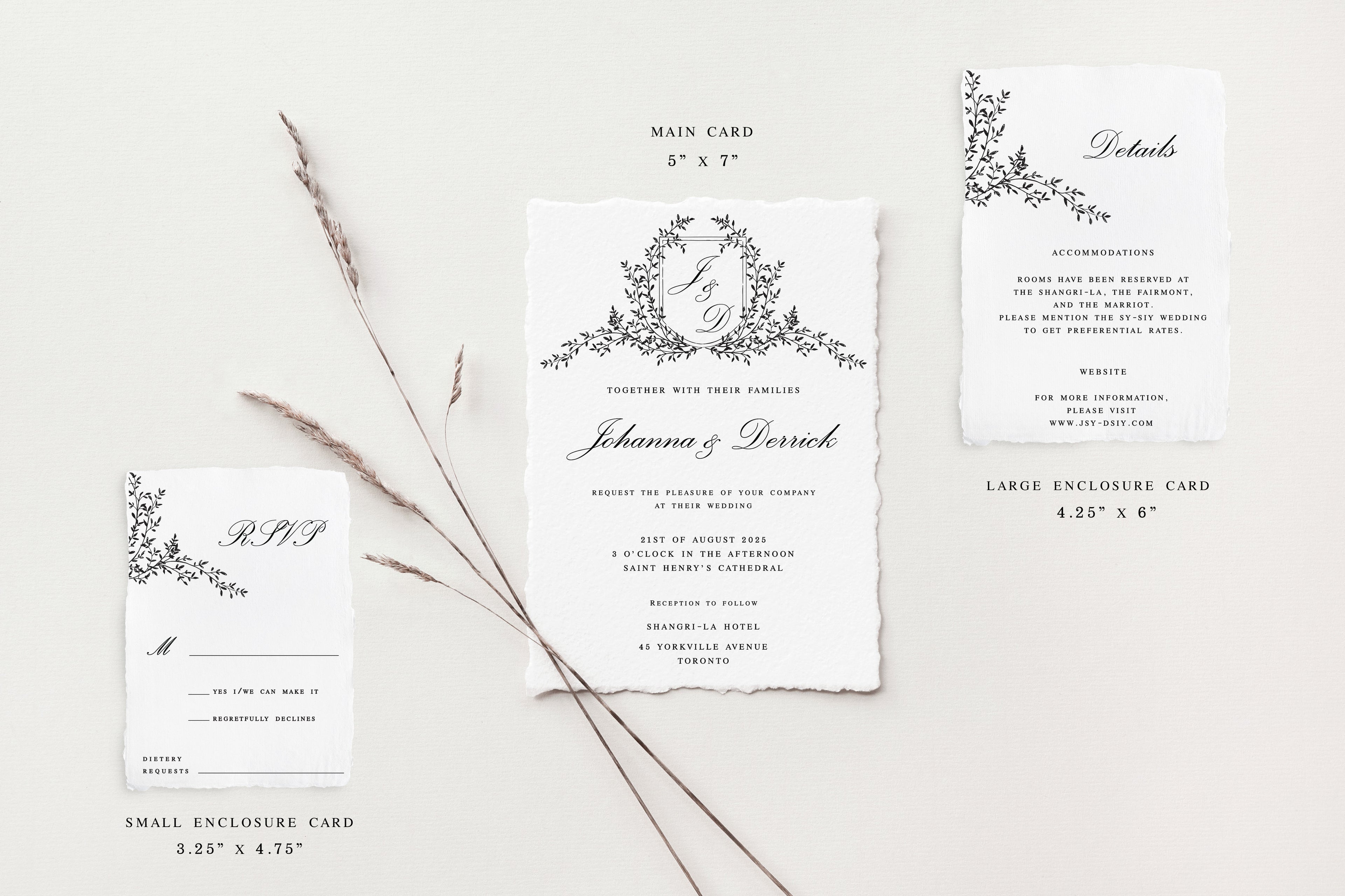 Johanna Deckle Edge Wedding Invitations