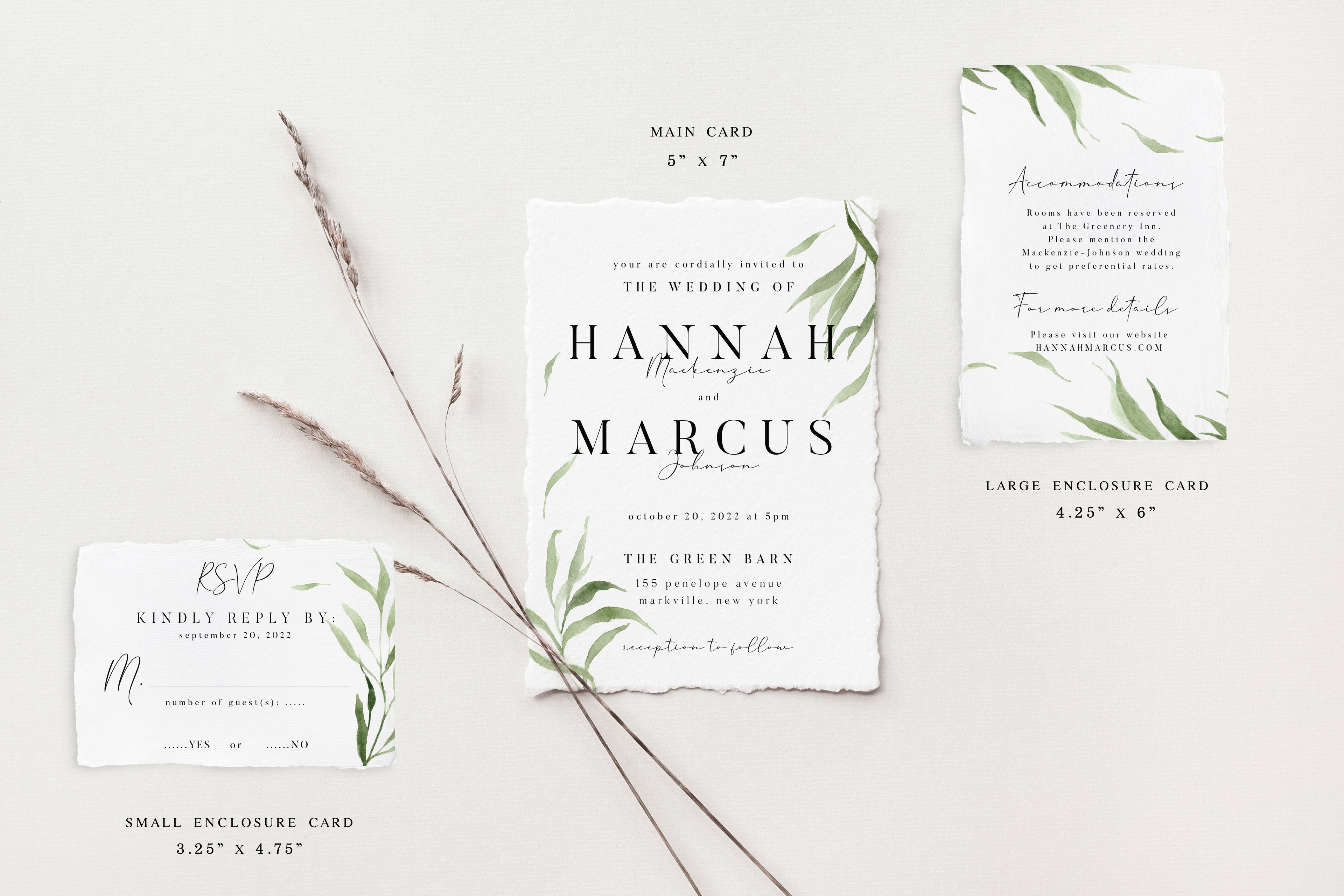Hannah Deckle Edge Wedding Invitations