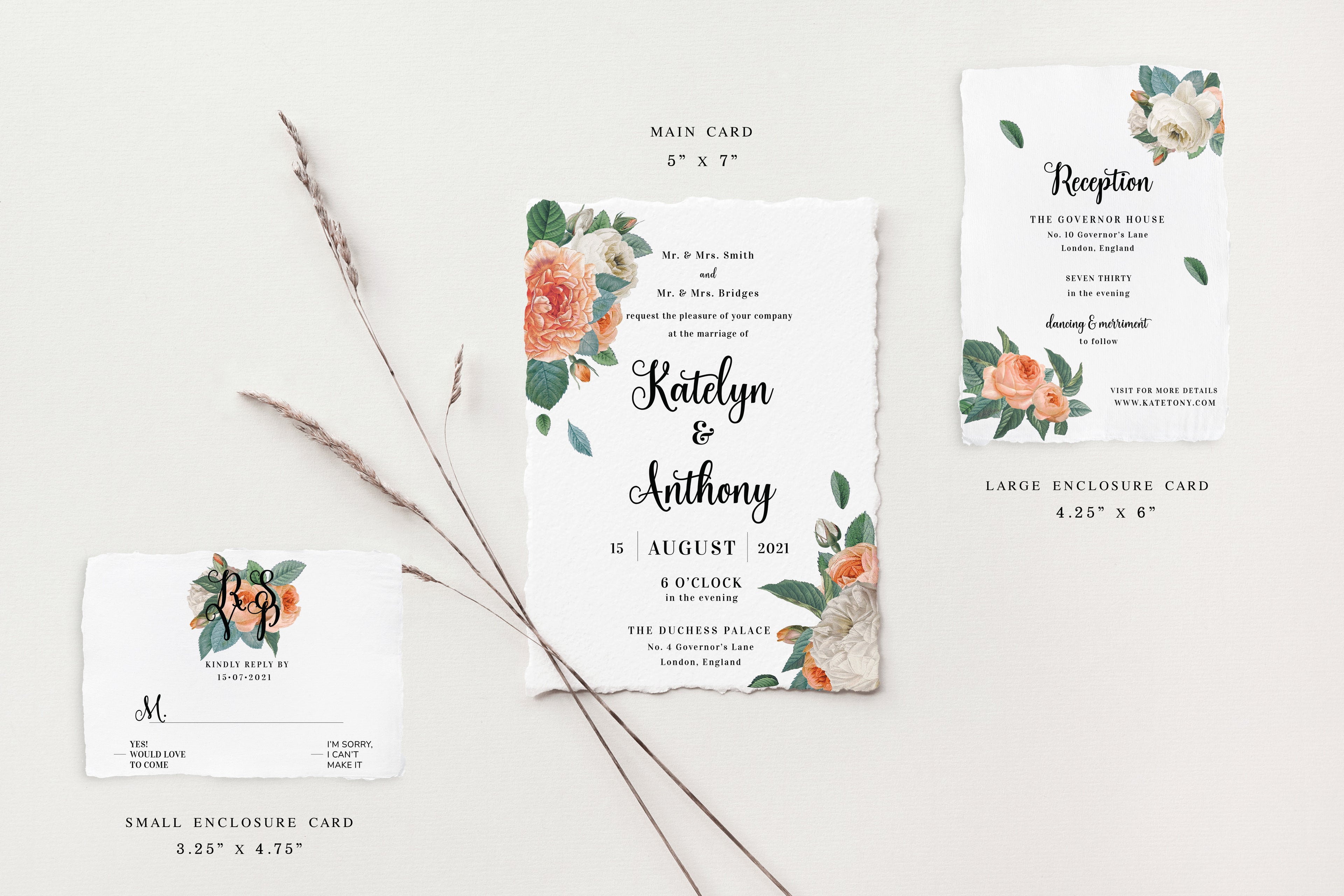 Katelyn Deckle Edge Wedding Invitations