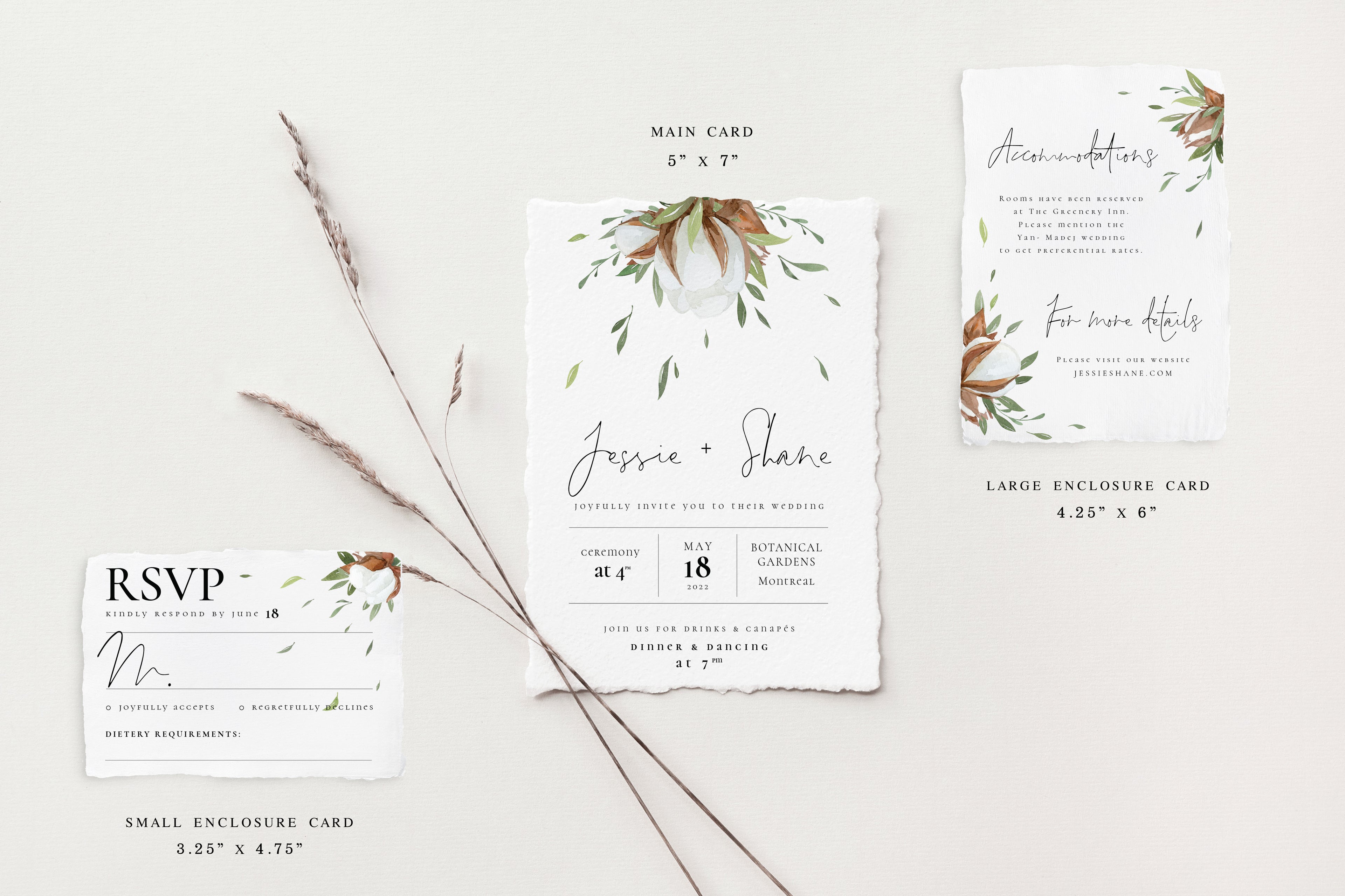 Jessie Deckle Edge Wedding Invitations