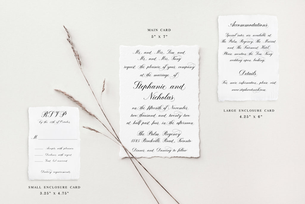 Stephanie Deckle Edge Wedding Invitations