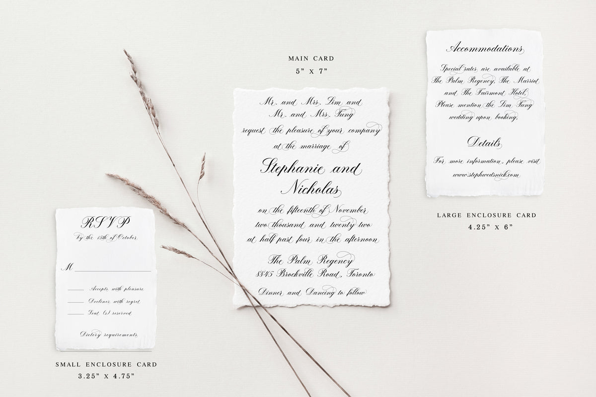 Stephanie Deckle Edge Wedding Invitations