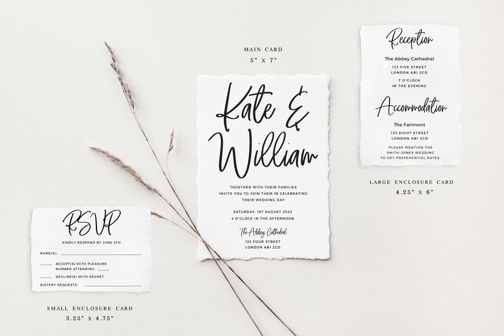 Kate Deckle Edge Wedding Invitations