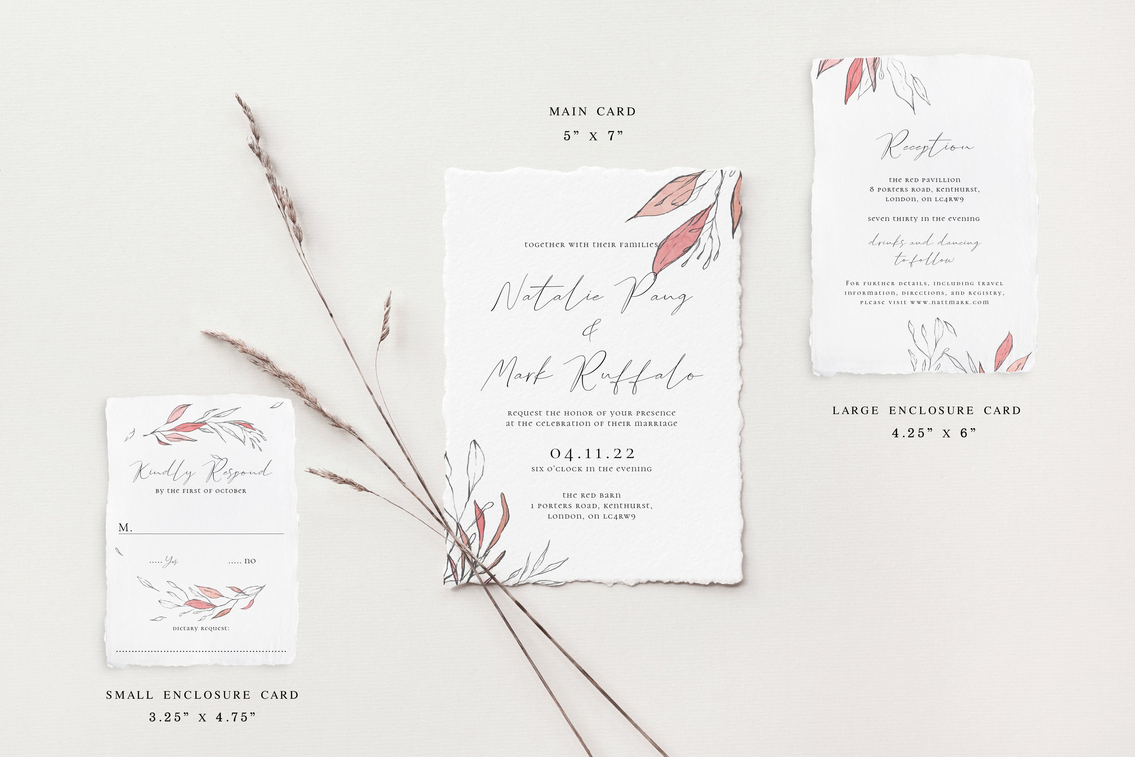 Natalie Deckle Edge Wedding Invitations